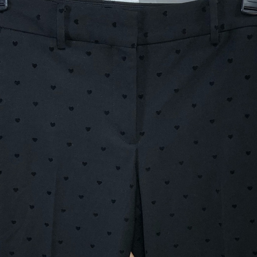 Talbots Hampshire Ankle Pants 6P Women's Black Career Office Heart Embroidered - Picture 13 of 15